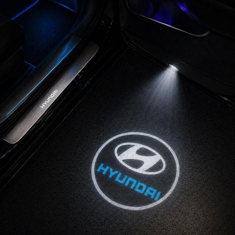 DYUHOP Hyundai Blue Logo Wireless Welcome Light - 1 Pair