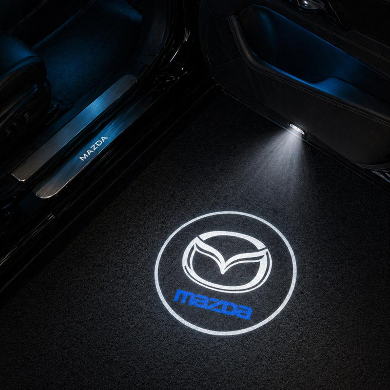 DYUHOP Mazda Blue Logo Wireless Welcome Light - 1 Pair