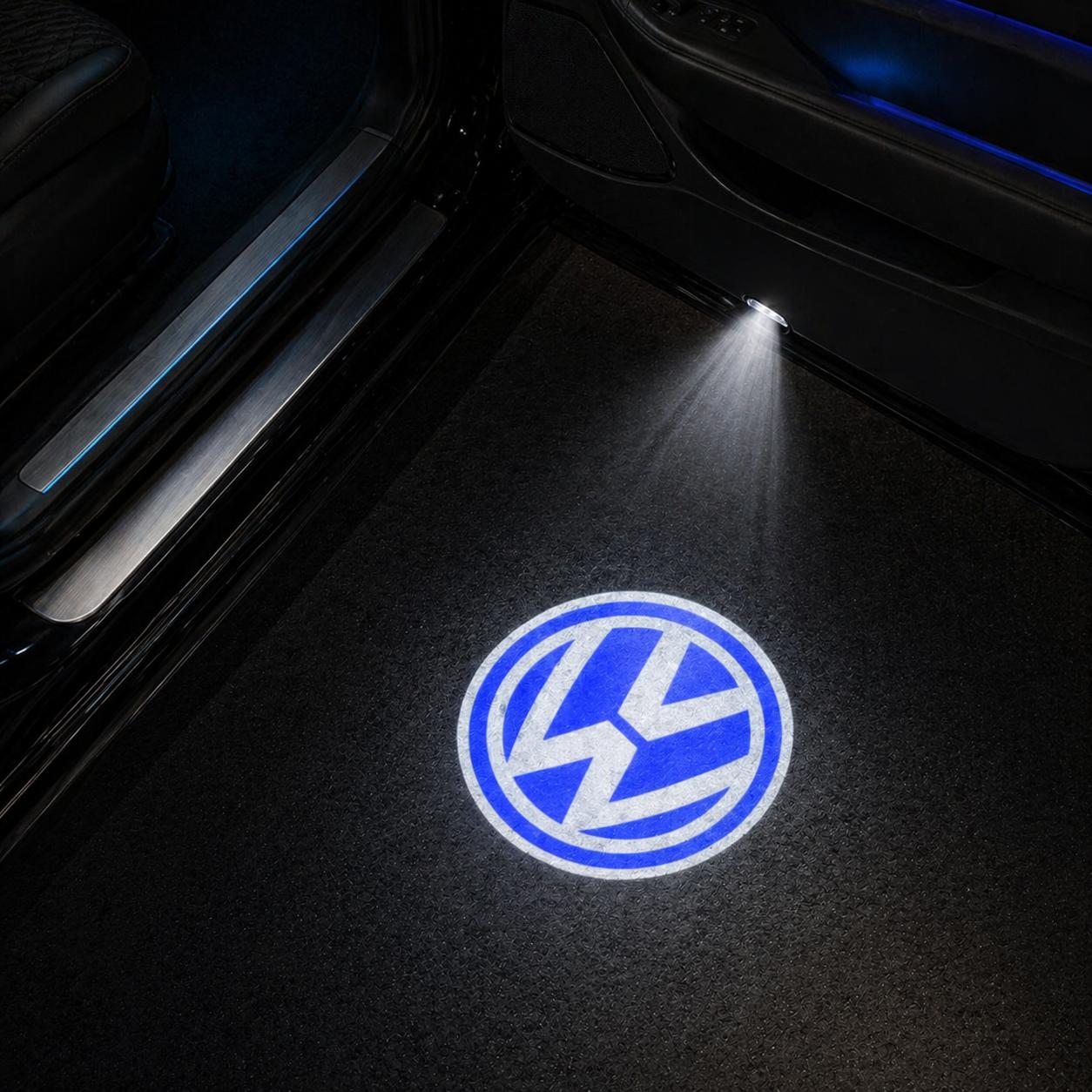 DYUHOP Volkswagen Blue Logo Wireless Welcome Light - 1 Pair